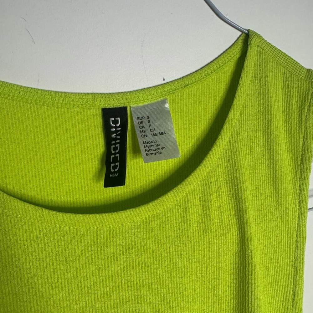 Divided Lime Green Bodycon Mini Dress 💚  Size Small 💚 - Picture 2 of 4